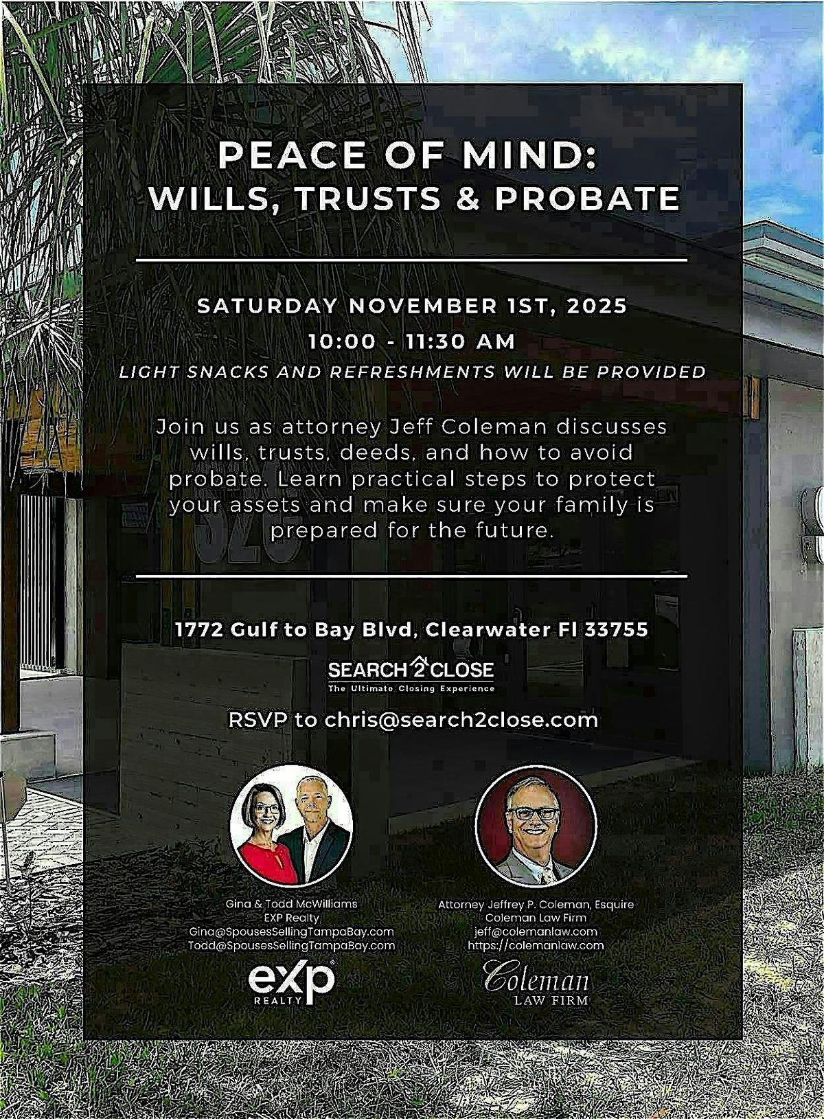 PEACE OF MIND: WILLS TRUSTS & PROBATE