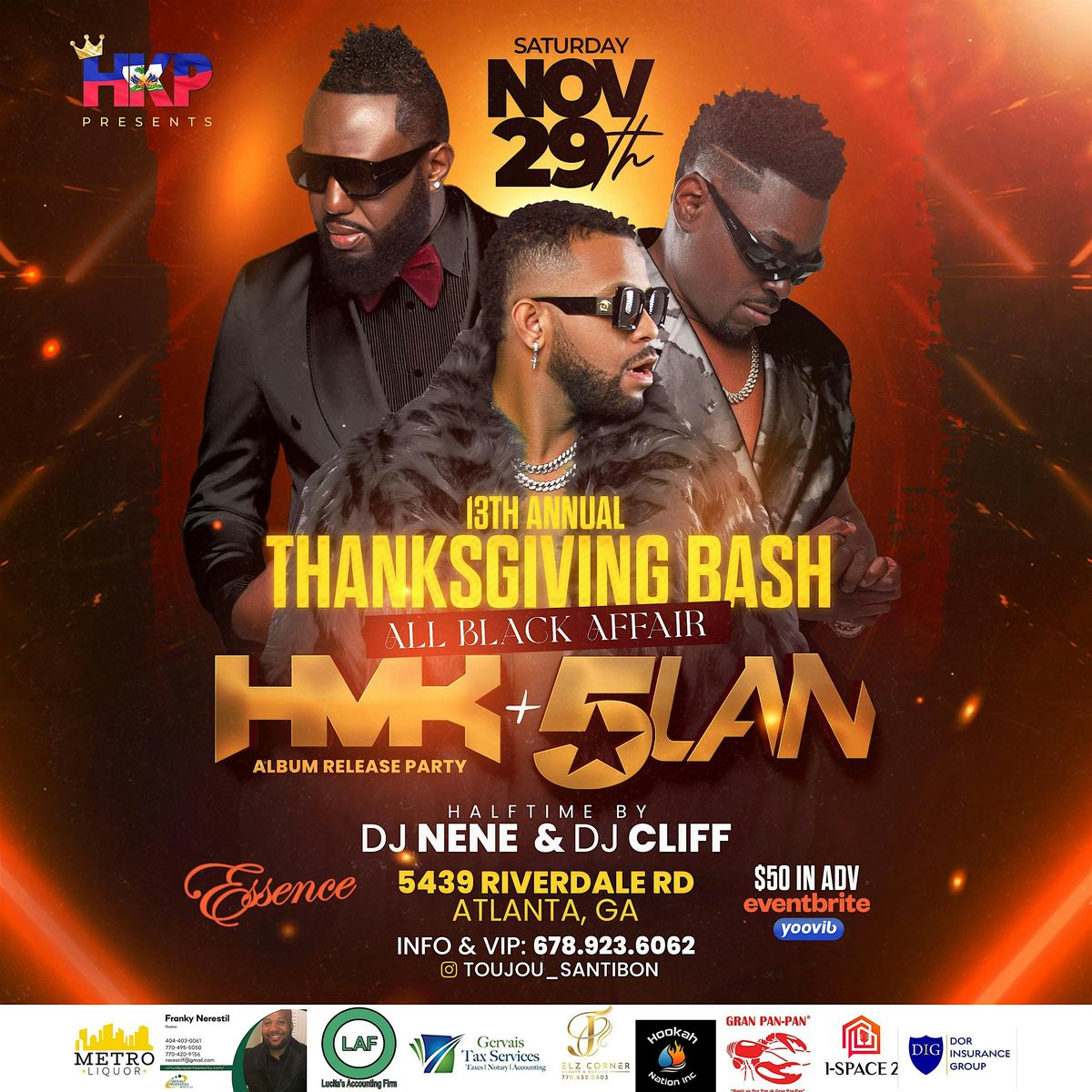 Thanksgiving Bash With 5Lan & Harmonik All Black Affair