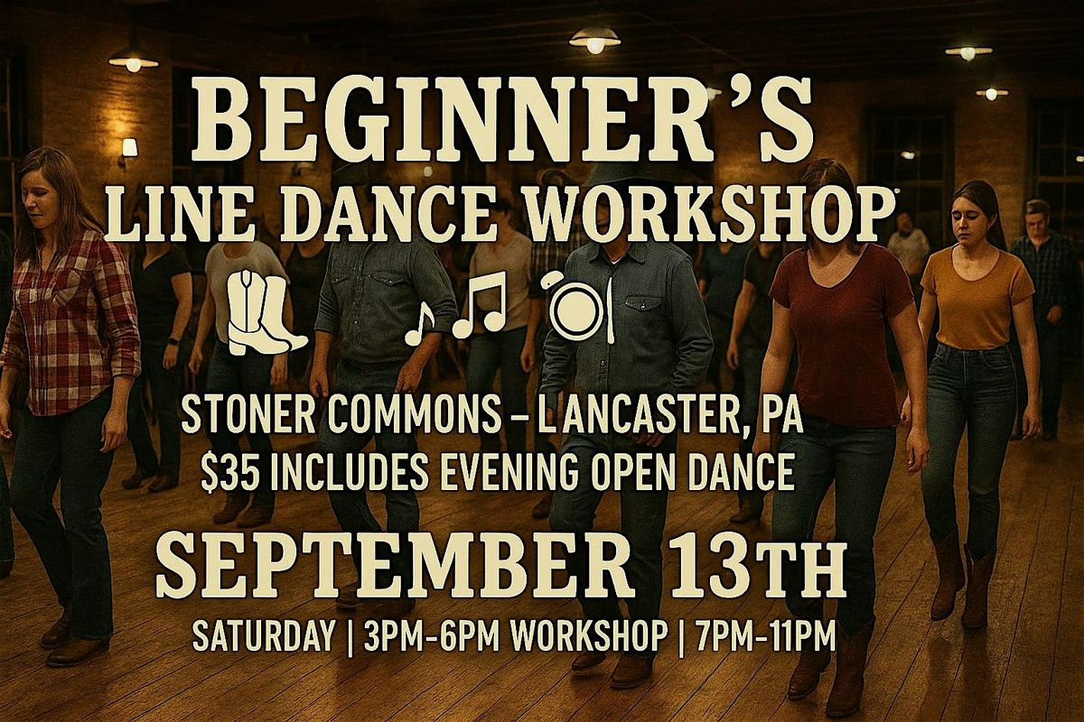 Beginner\u2019s Line Dance Workshop \u2013 Stoner Commons, Lancaster PA
