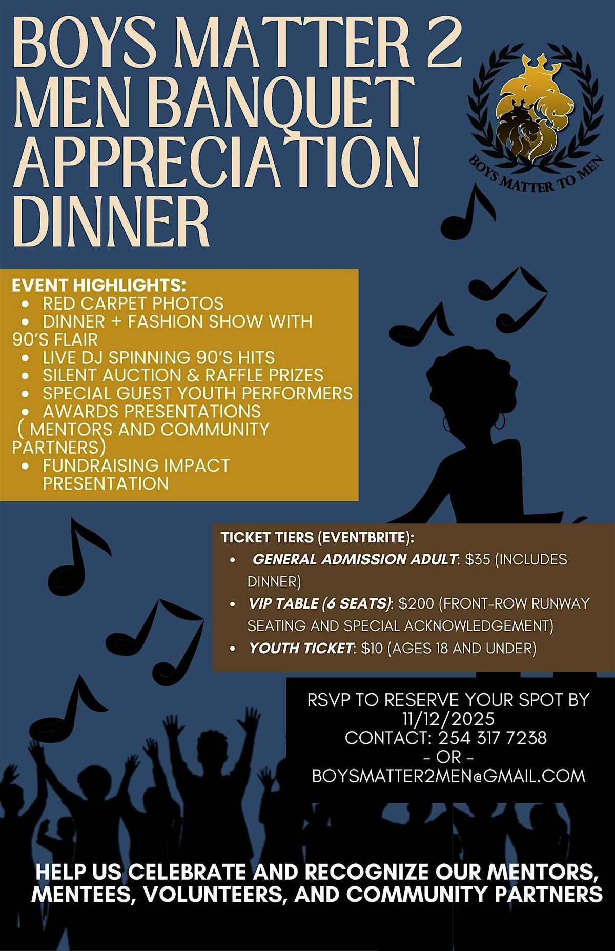 Boys Matter 2 Men Appreciation Fundraising Banquet