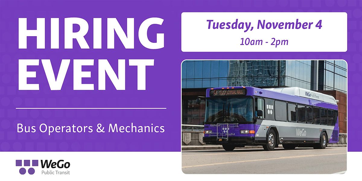 WeGo Public Transit Hiring Event -  Nashville