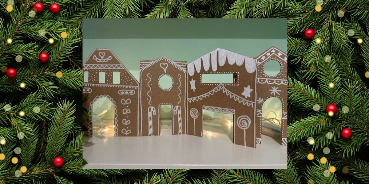 FAMILY Crafternoon - Cardboard Christmas 'Gingerbread' Village