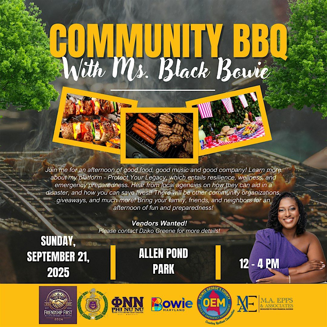 Community BBQ with Ms. Black Bowie