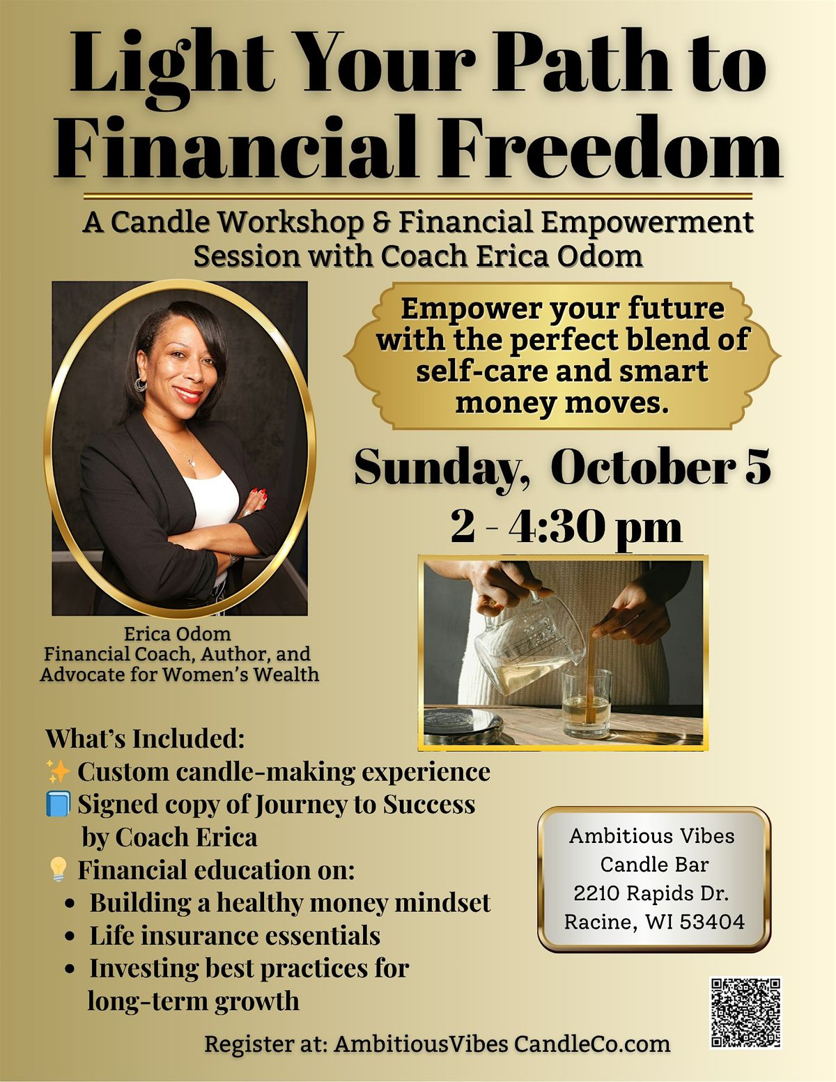 Light Your Path to Financial Freedom: A Candle Workshop & Financial Session