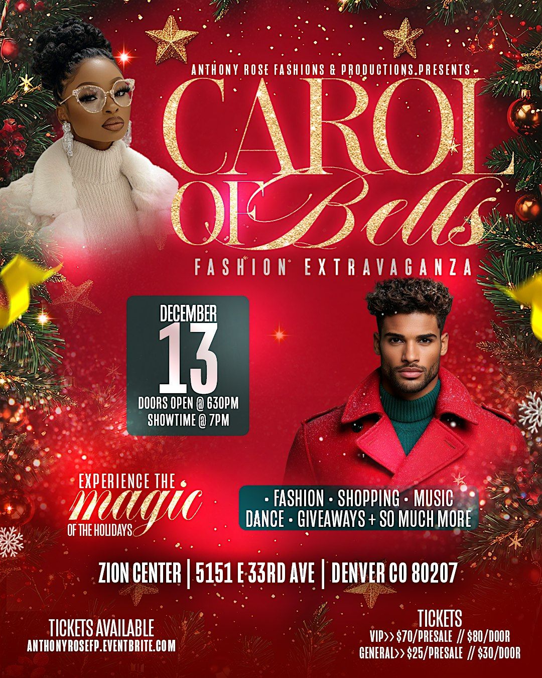 Anthony Rose Fashions & Productions Presents \u201cCarol of Bells\u201d
