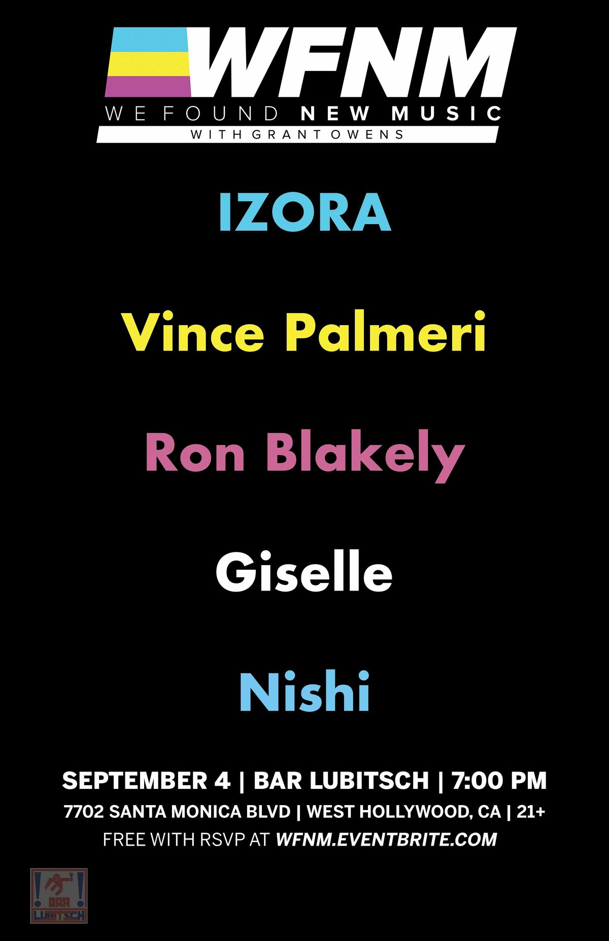 IZORA, Vince Palmeri, Ron Blakely, Giselle, Nishi