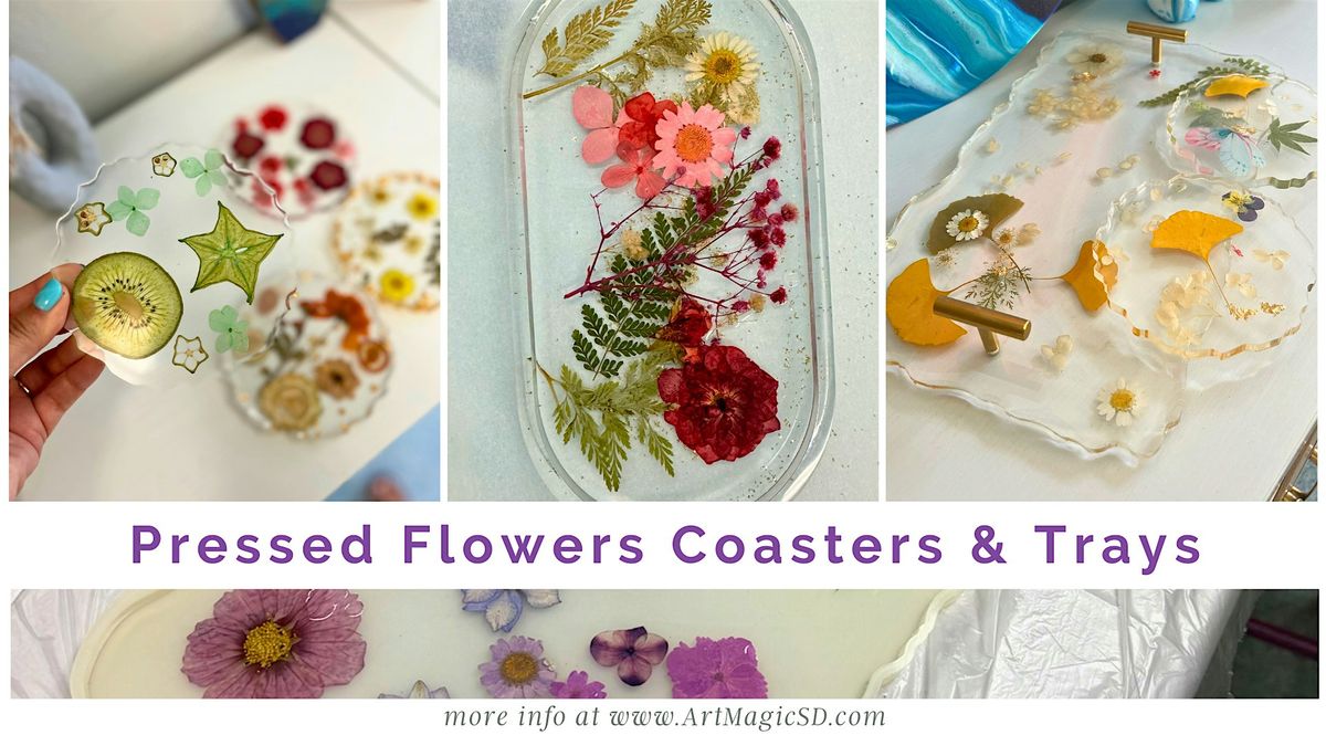 Floral Fusion Resin Art Class: casting dry flowers and fruits | Oceanside