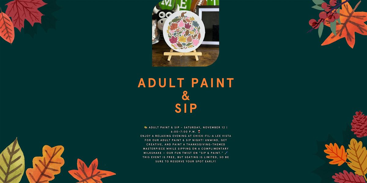 Adult Paint & Sip