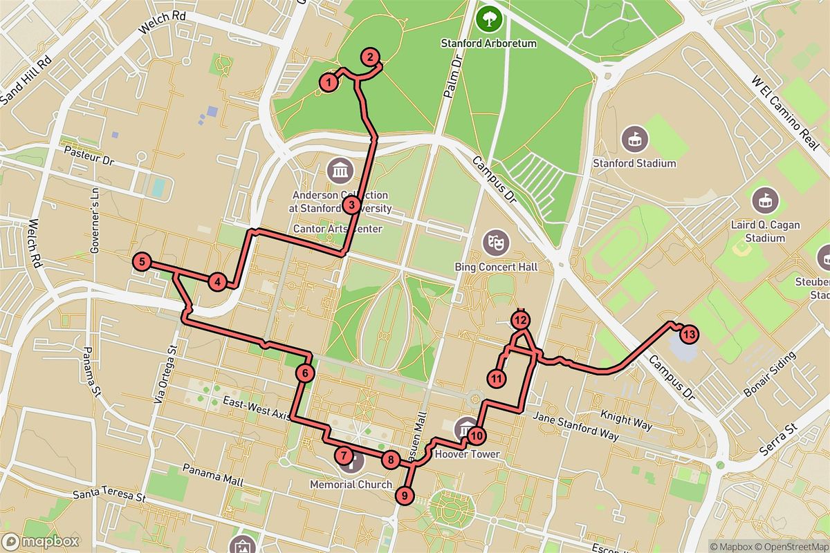 Palo Alto Audio Tour: Stanford Stories & Gardens of Santa Clara