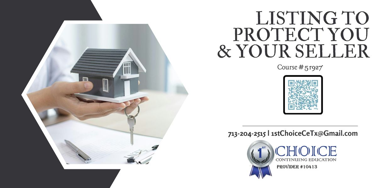 Realtors FREE 2 HR In Person CE-Listing  To Protect You & Your Seller