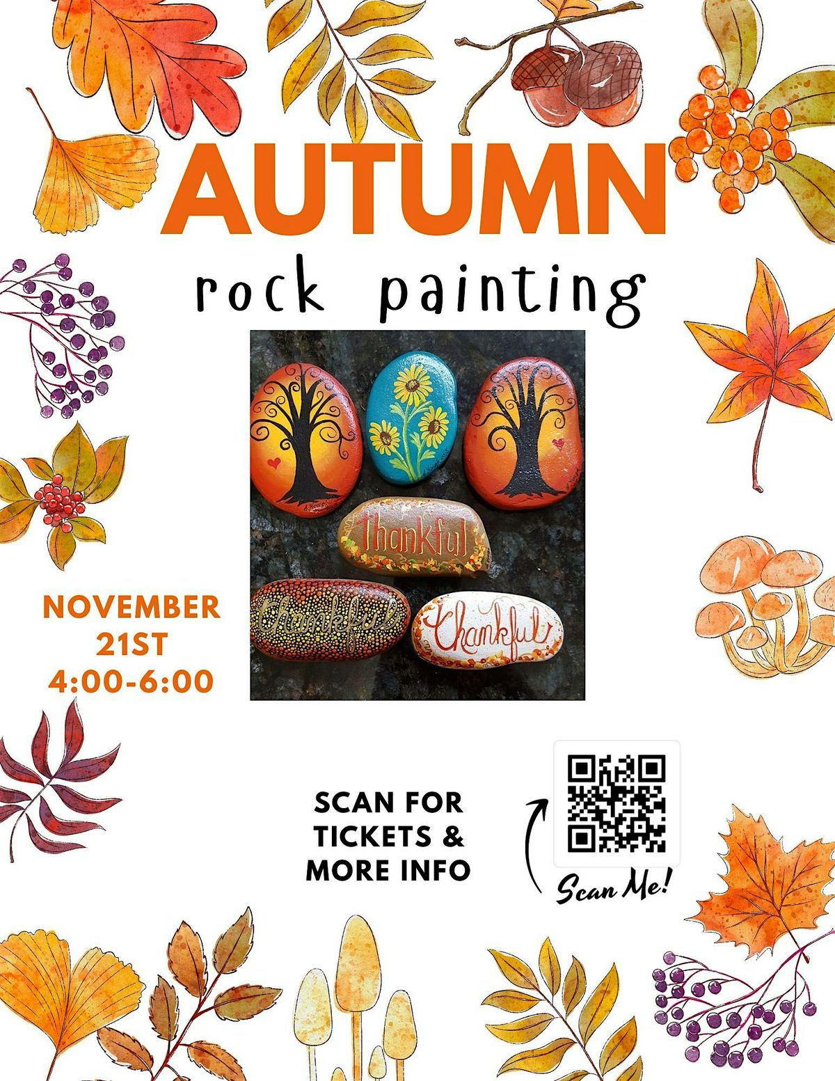 Autumn Rock Painting