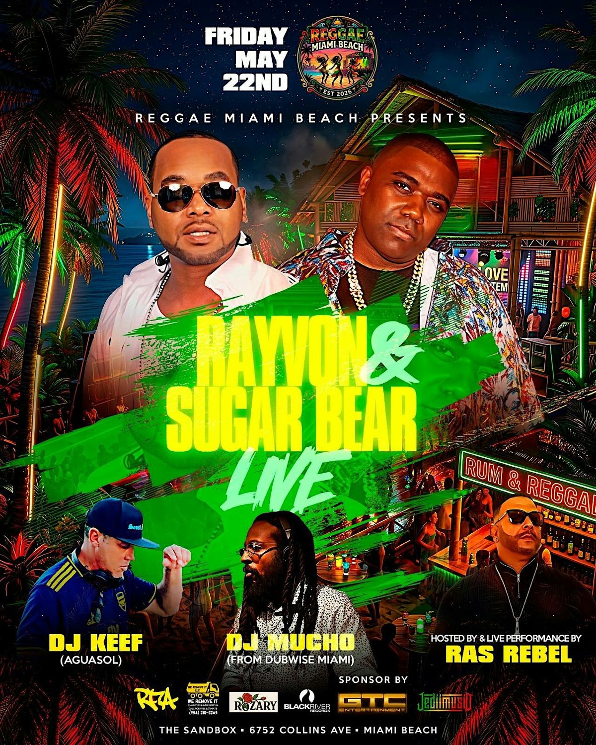 Rayvon and Sugar Bear live in Miami Beach