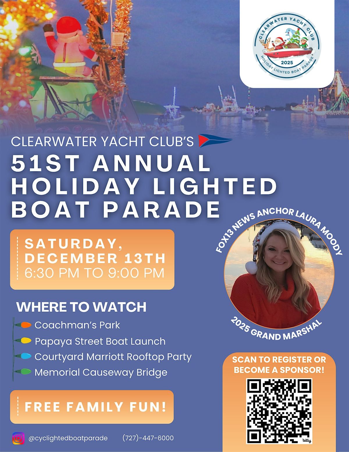 Clearwater Yacht Club's 51st Annual Holiday Lighted Boat Parade!