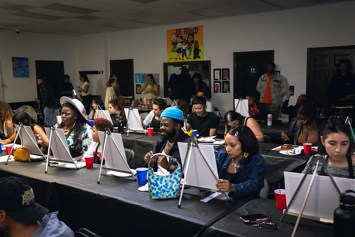 Black & Brown: Open Mic \/Paint & Sip