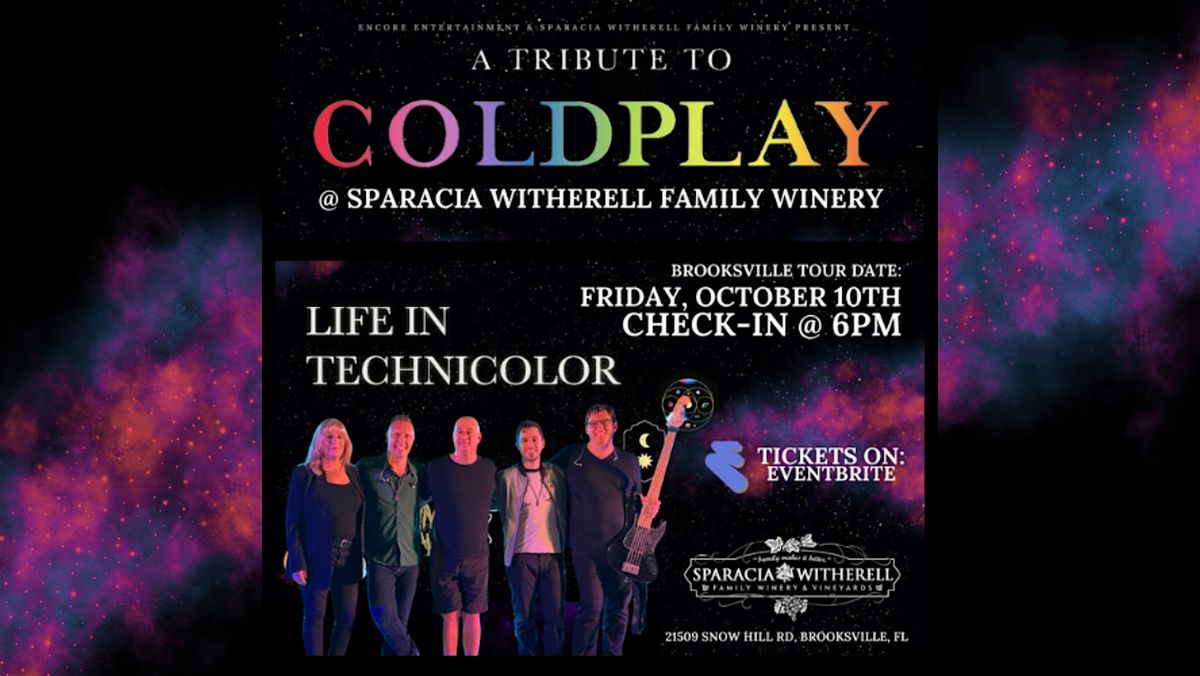 Ultimate Coldplay Tribute @ Sparacia Witherell Family Winery