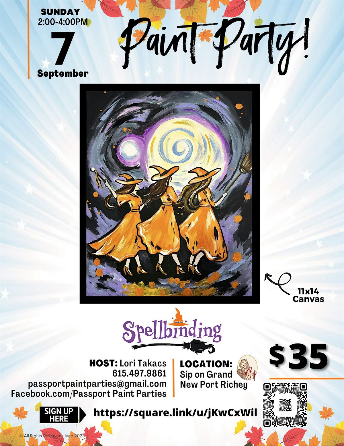 9.7.25 Spellbinding Paint and Sip at Sip on Grand