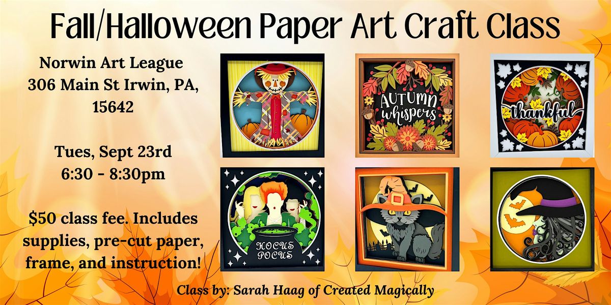 Fall & Halloween Paper Art Workshop at Norwin Art League