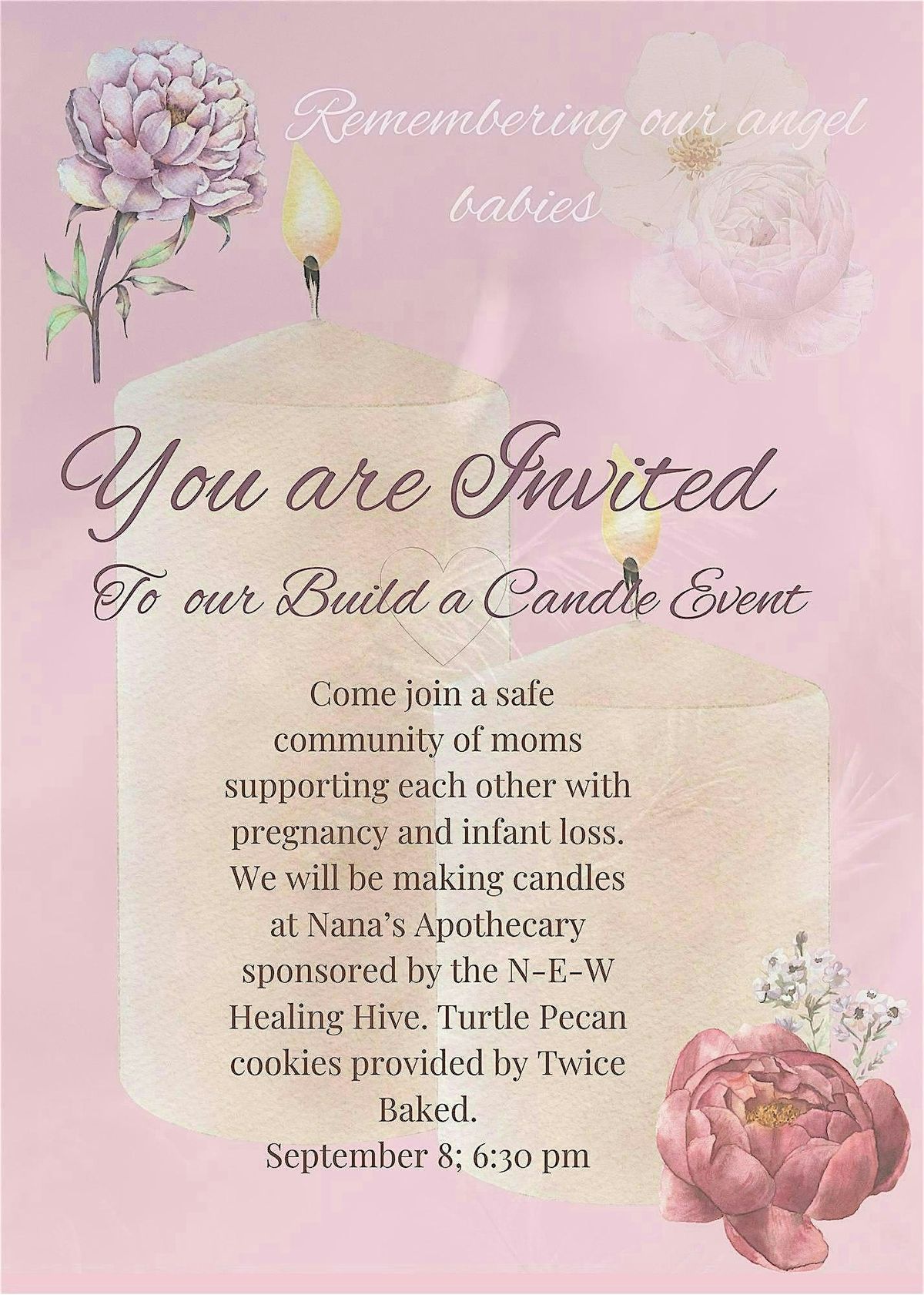 Mom\u2019s of Angel Babies Build a Candle Event