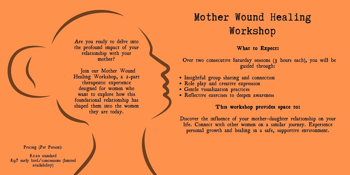 Mother Wound Healing Workshop - 2 part workshop (18th & 25th October)