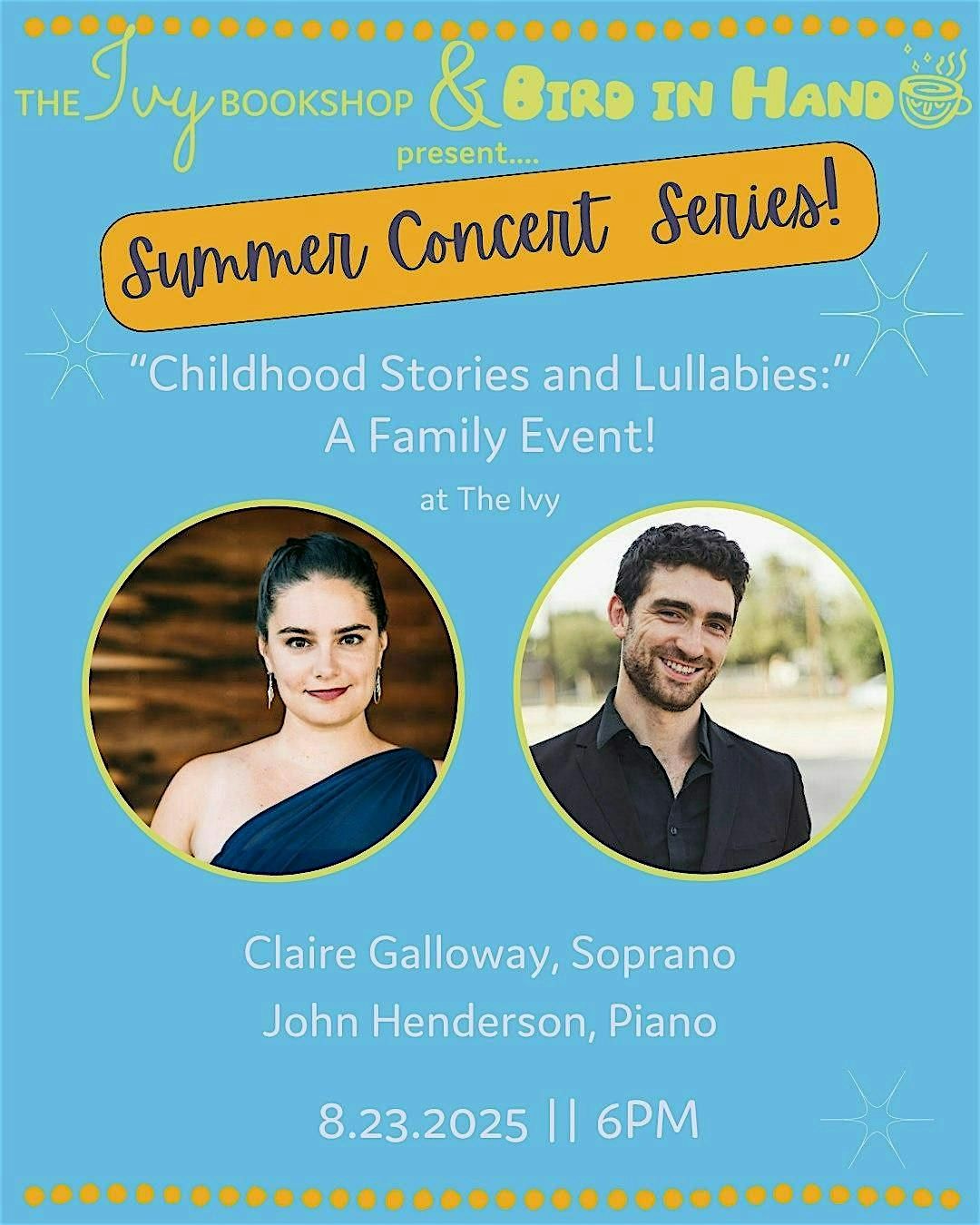 Summer Concert Series: Childhood Stories and Lullabies - A Family Event!