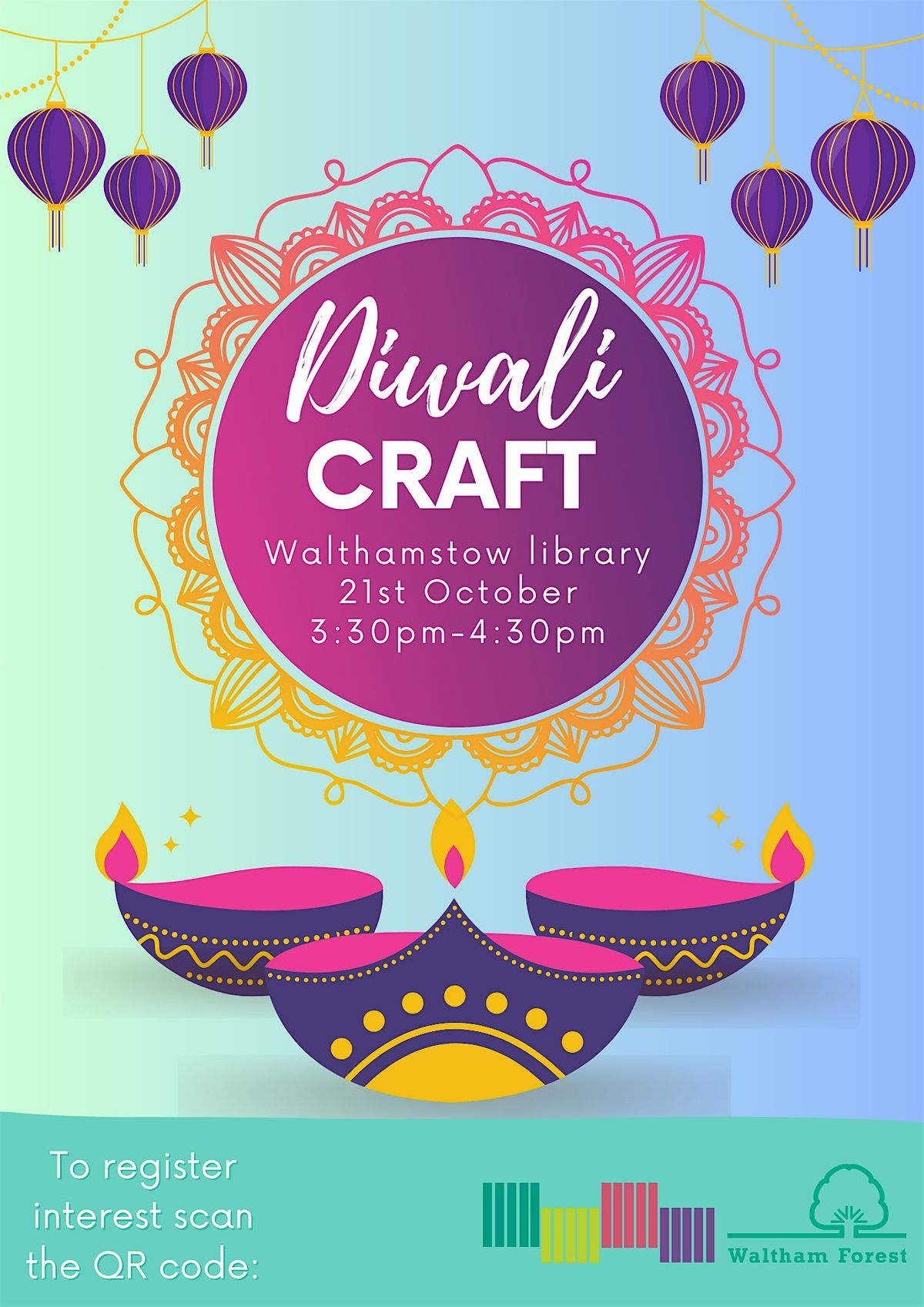 Diwali craft at Walthamstow library
