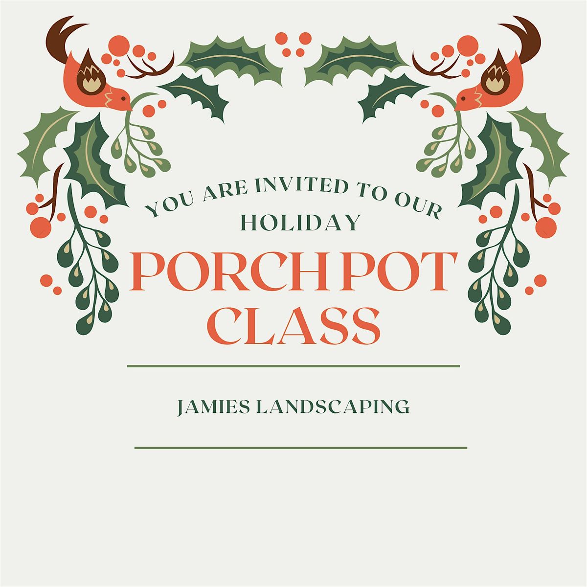 Holiday Porch Pot Class