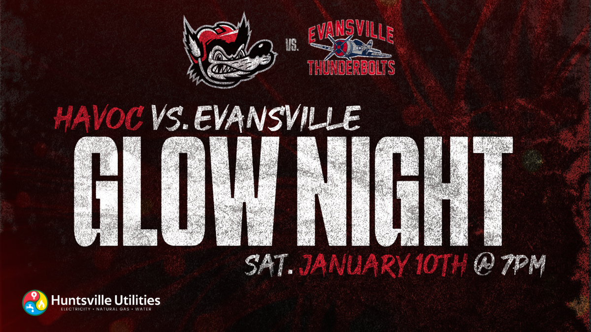 Parking Evansville Thunderbolts at Huntsville Havoc