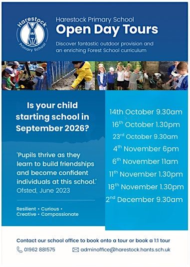 Open Days for Children Starting Year R in September 2026