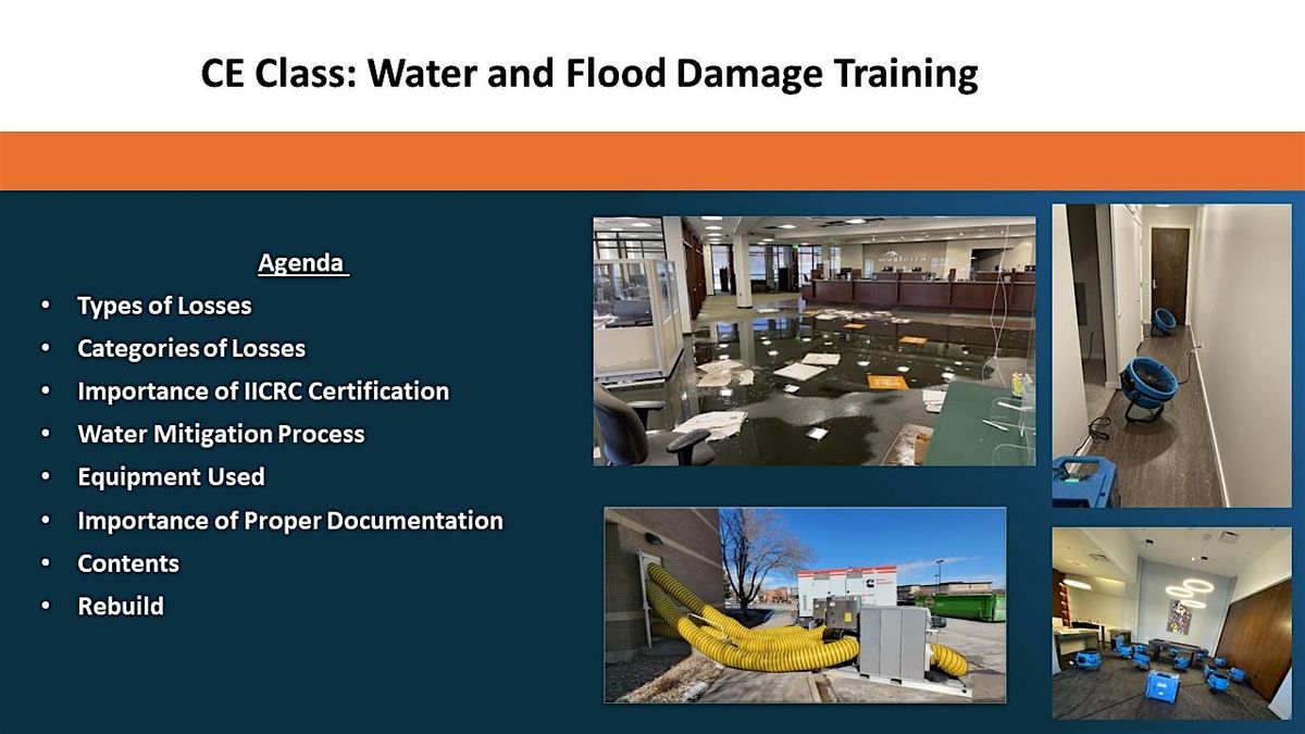 CE Class: Water and Flood Damage Training