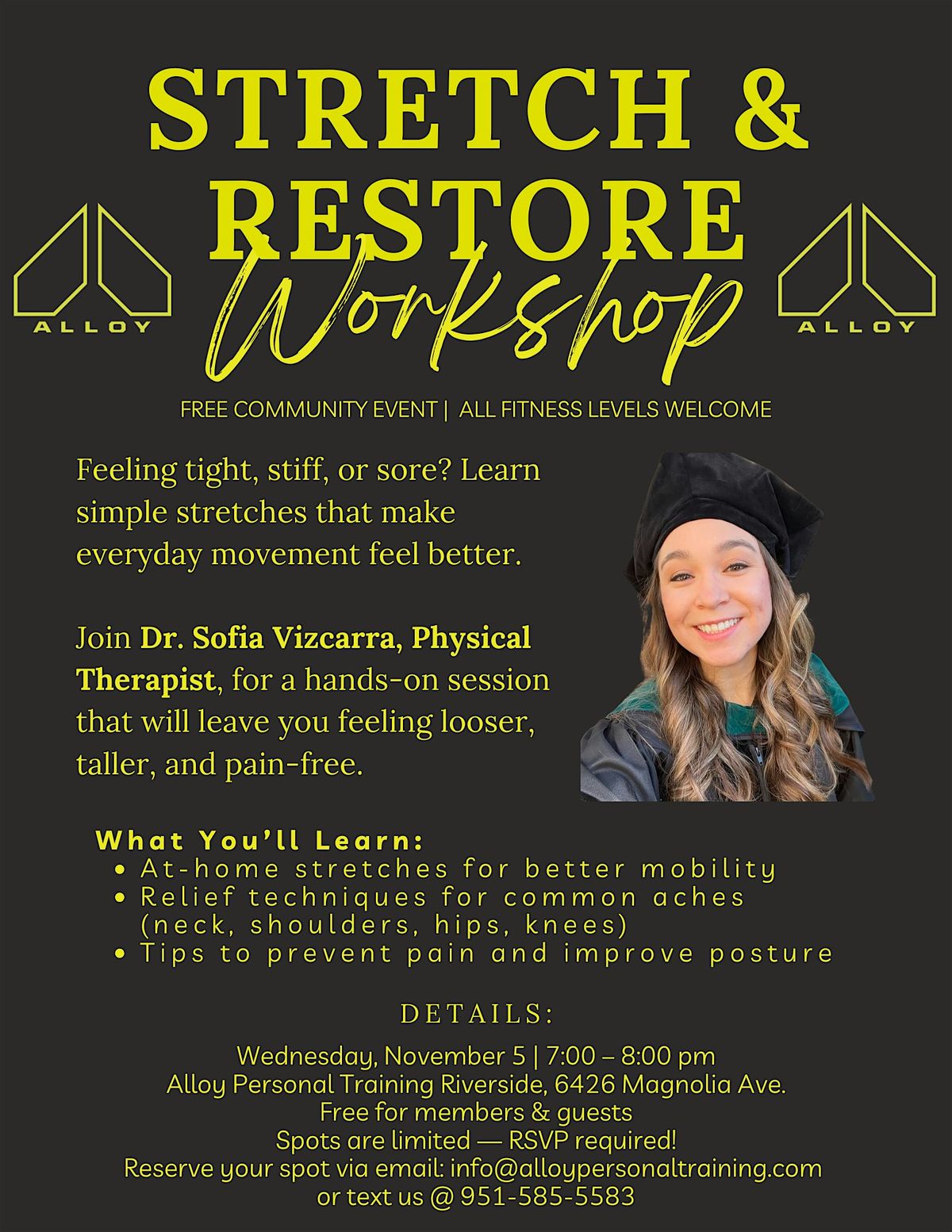 Stretch & Restore Workshop: Free Mobility & Pain Relief Session