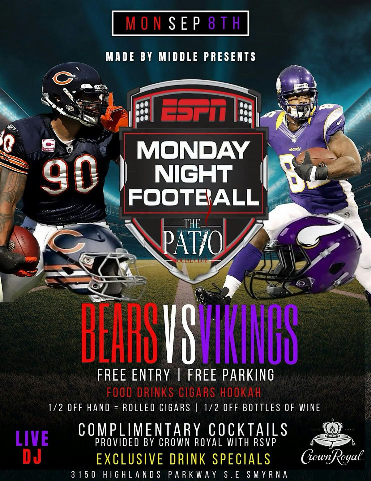 MIDDLEMAN PRESENTS MONDAY NIGHT FOOTBALL