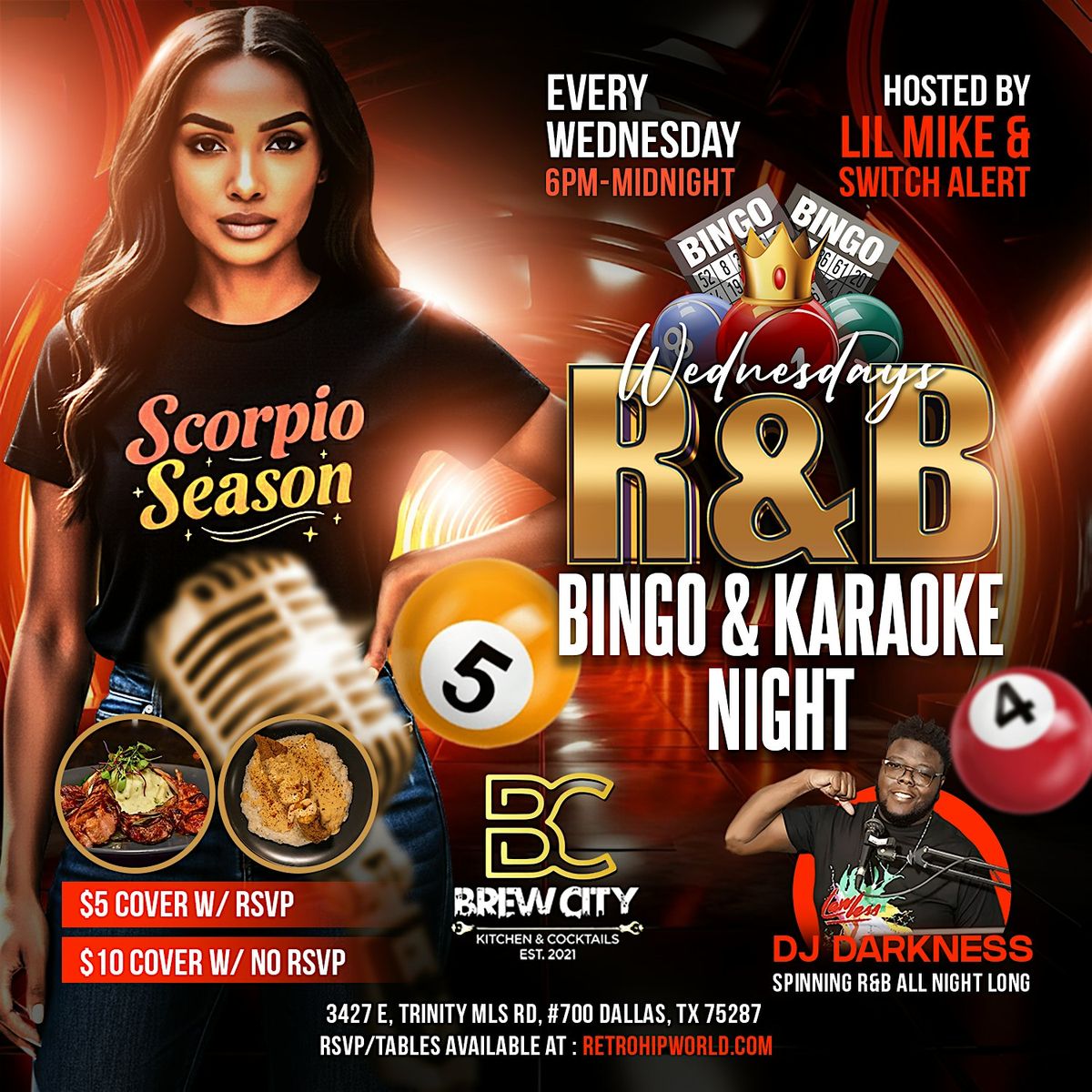 WEDNESDAY R&B BINGO + KARAOKE NIGHT @ Brew City