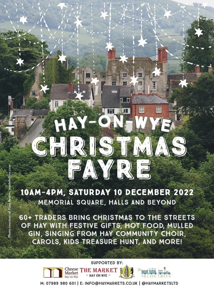 Hay Christmas Fayre Hay Markets, Memorial Sq, HayonWye, HR3 5AE