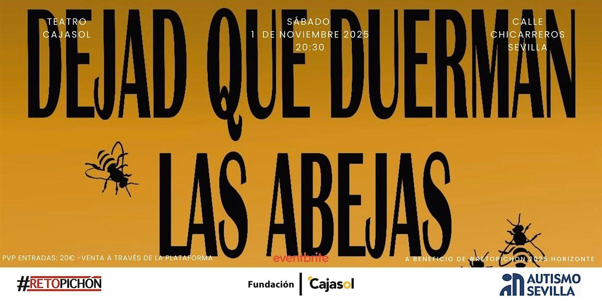 Obra de Teatro Solidaria: #RetoPich\u00f3n 2025 : Dejad que duerman las abejas