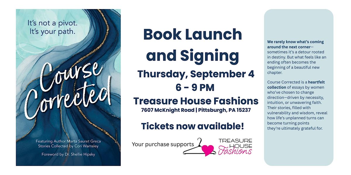 "Course Corrected" Book Launch and Signing