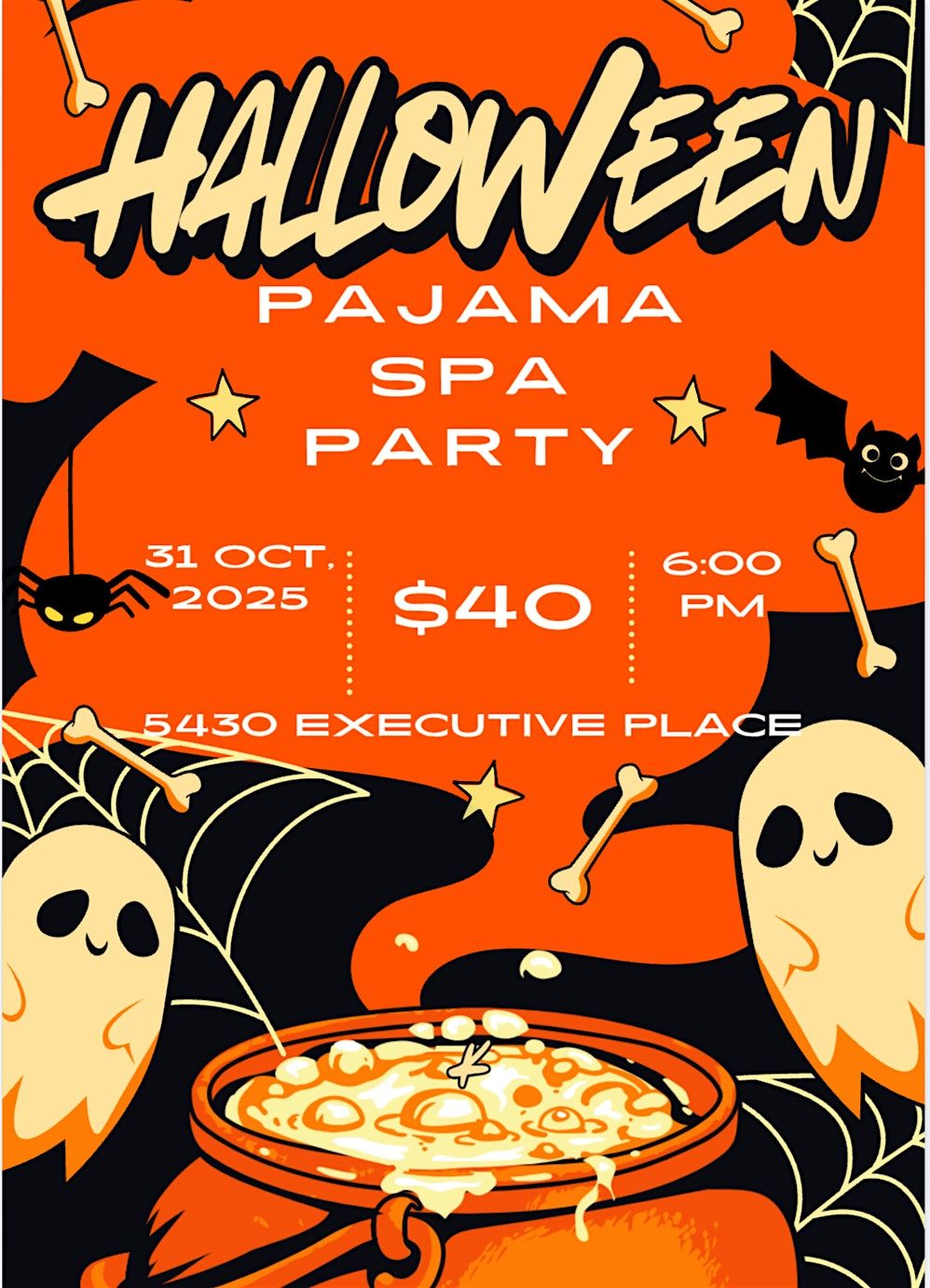 Halloween Pajama Spa Party