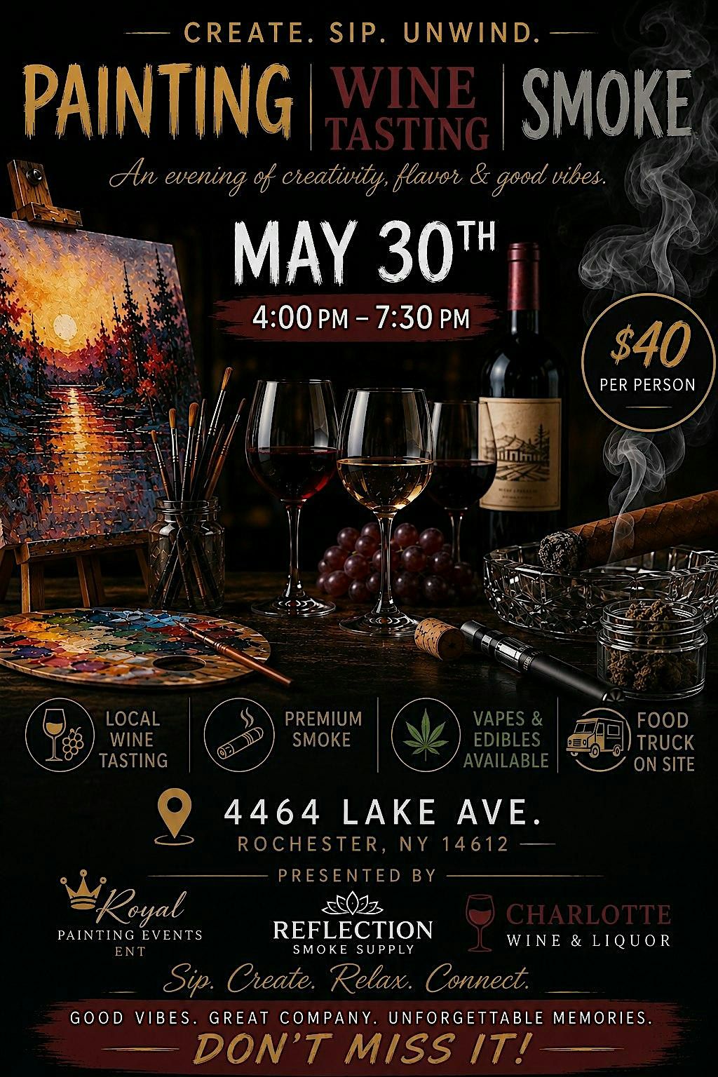 Wine tasting Smoke  N Painting