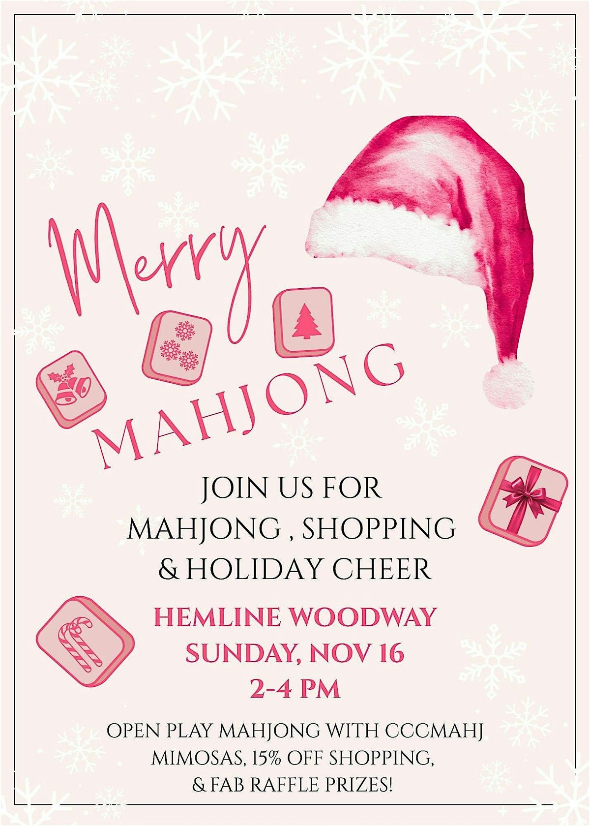 Holiday Mahjong at Hemline Woodway