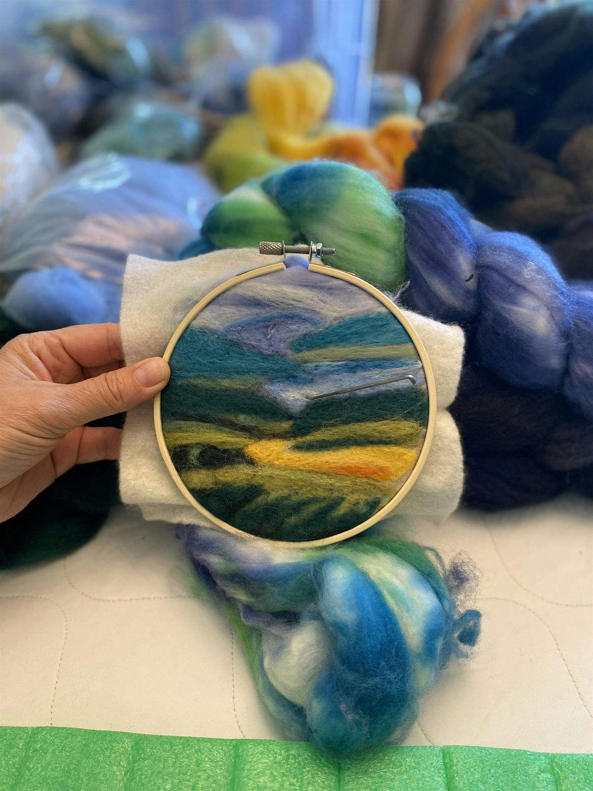 Paint with Wool - Needle Felted Landscape at the Tett