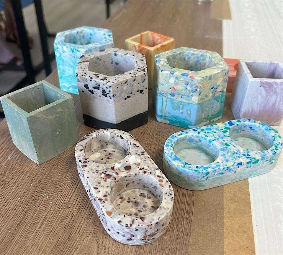 The Cactus & Candle Pots Workshop - Creative Jesmonite Class w\/ Objectify