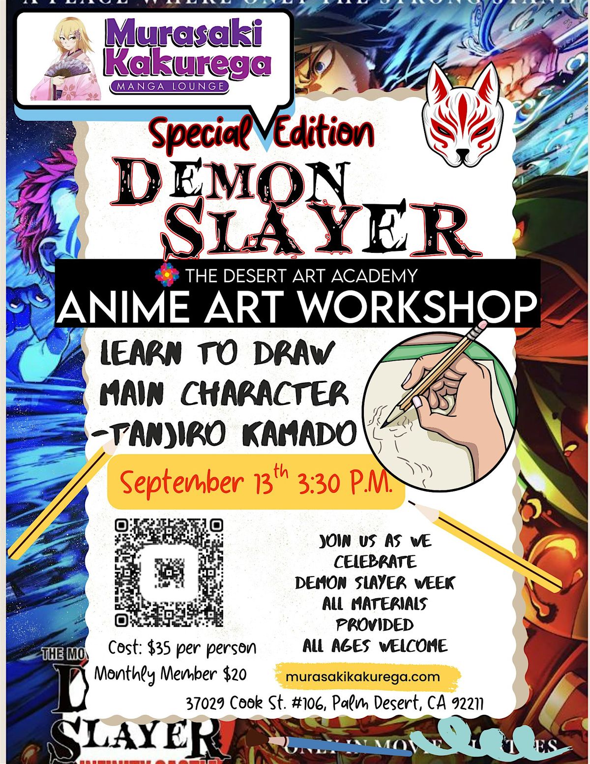 Anime Art Worksop Demon Slayer Edition