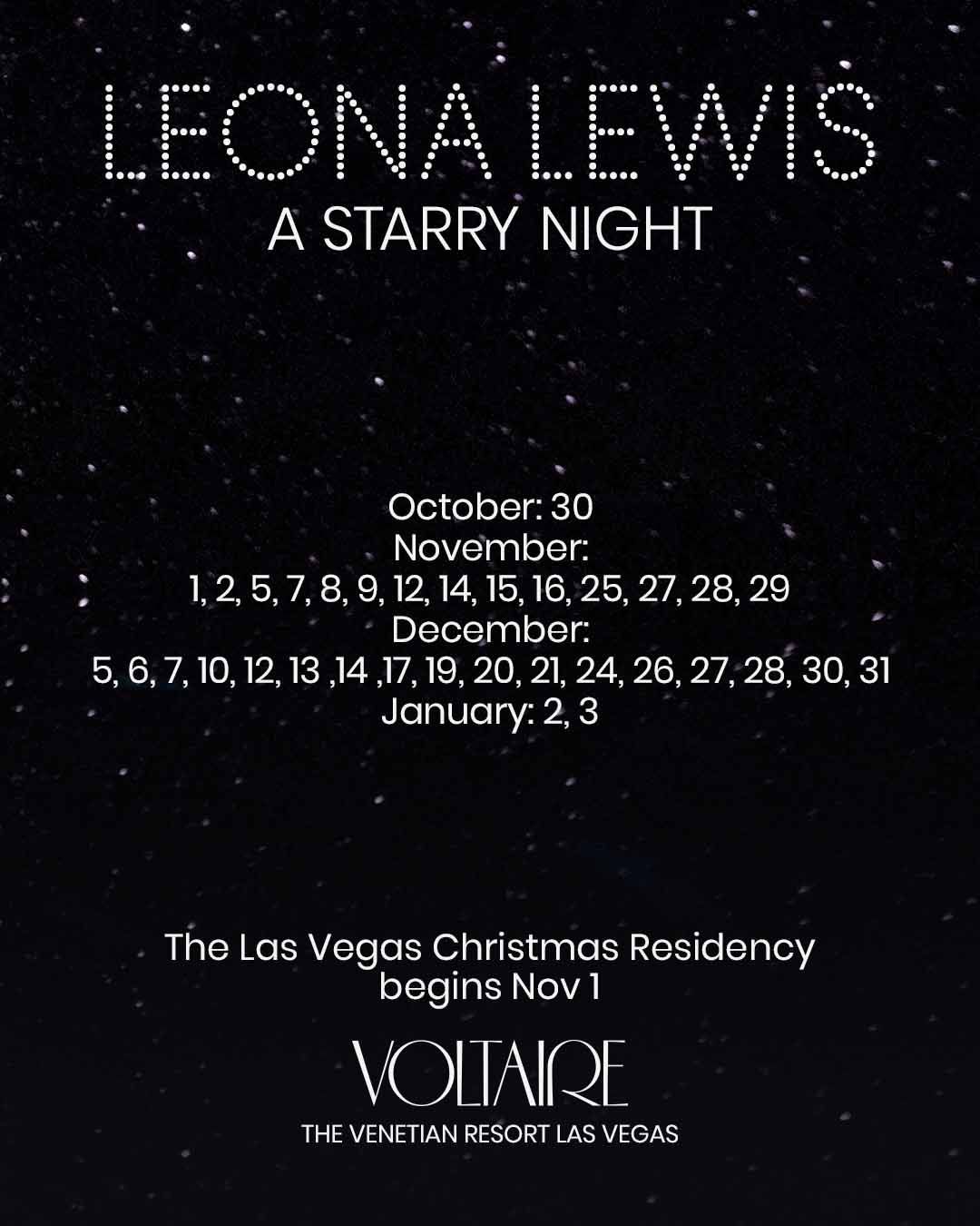 Leona Lewis at Voltaire at the Venetian Las Vegas