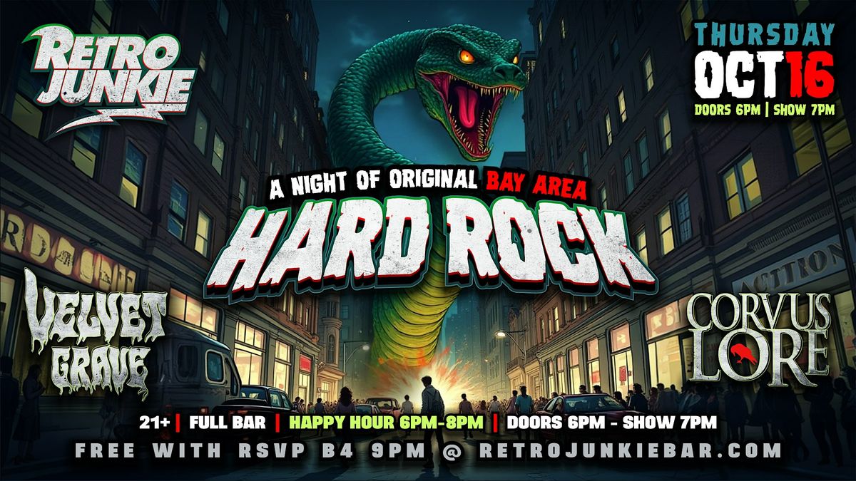 VELVET GRAVE + CORVUS LORE (Original Bay-Area Hard Rock)... LIVE!