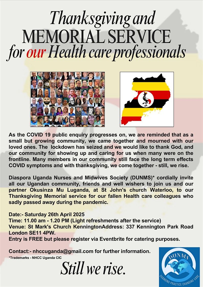 ANNUAL Thanksgiving and Memorial service