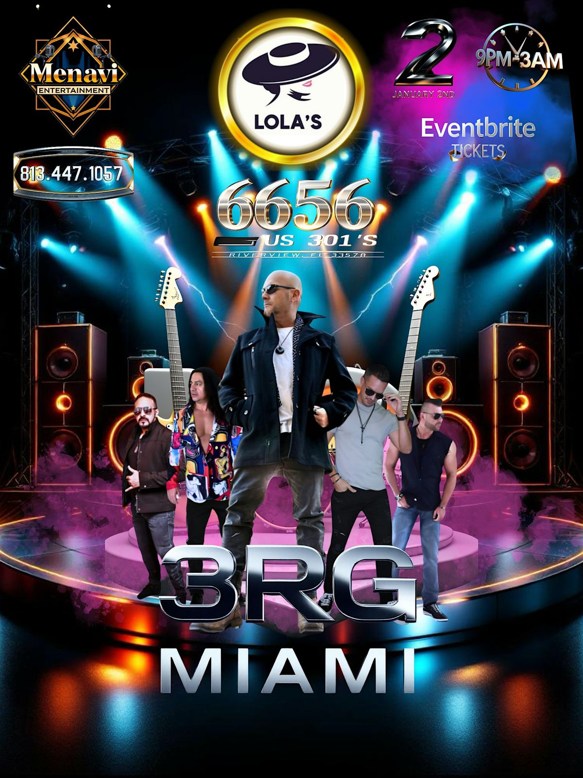 American and Latin Rock Music With Recording Artist 3RG Miami