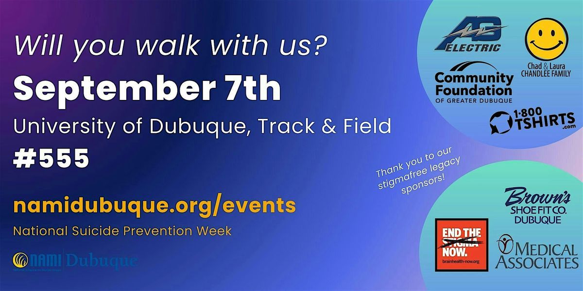 NAMI Dubuque Sunset Community Walk, National Suicide Prevention Week
