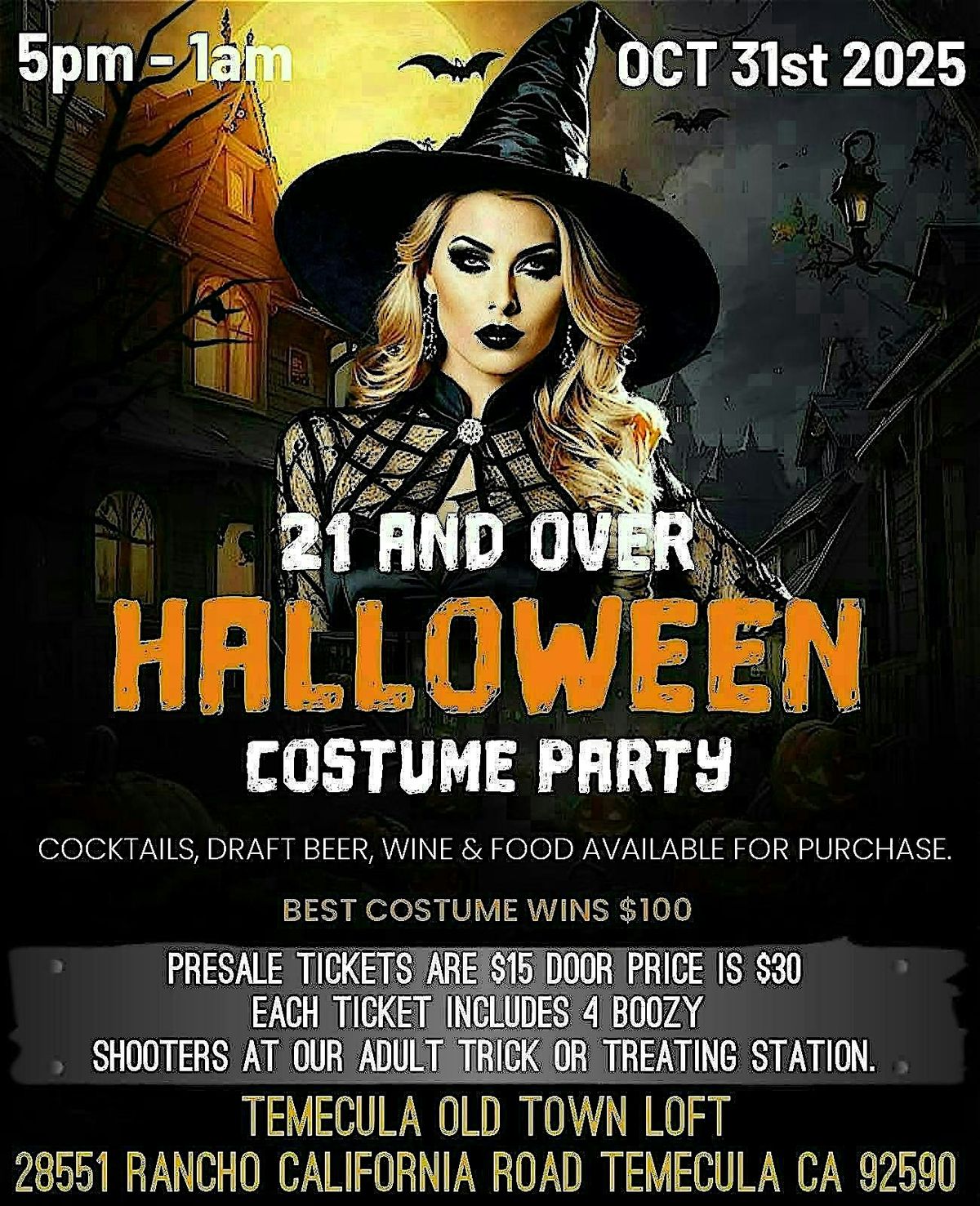 Adult Boozy Trick Or Treating & Costume Party