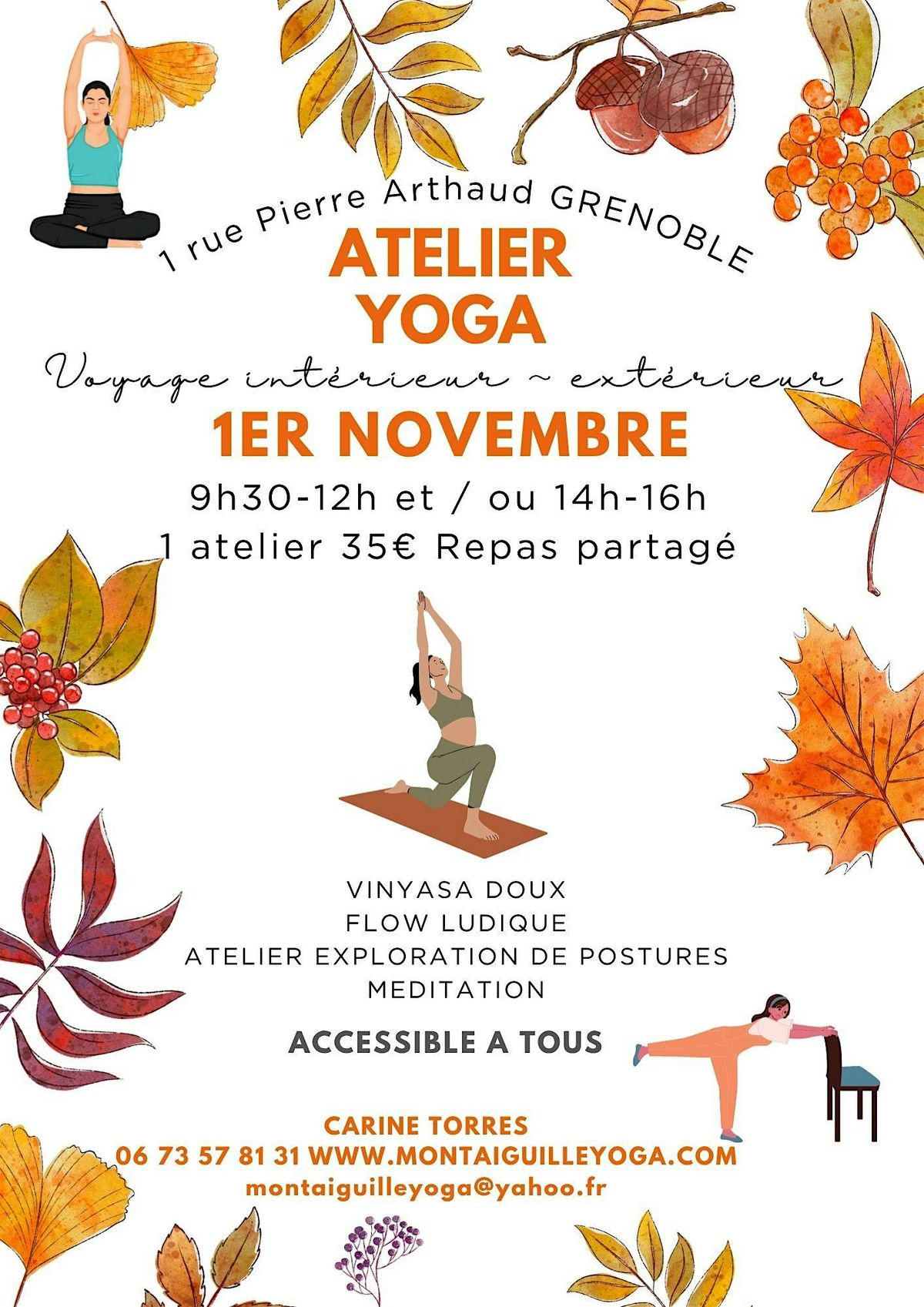 Atelier YOGA \u02da \u0f18\u2661 \u22c6\uff61\u02da MATIN et \/ APRES-MIDI Notre Voyage \u02d7\u02cf\u02cb \u00b4\u02ce\u02d7