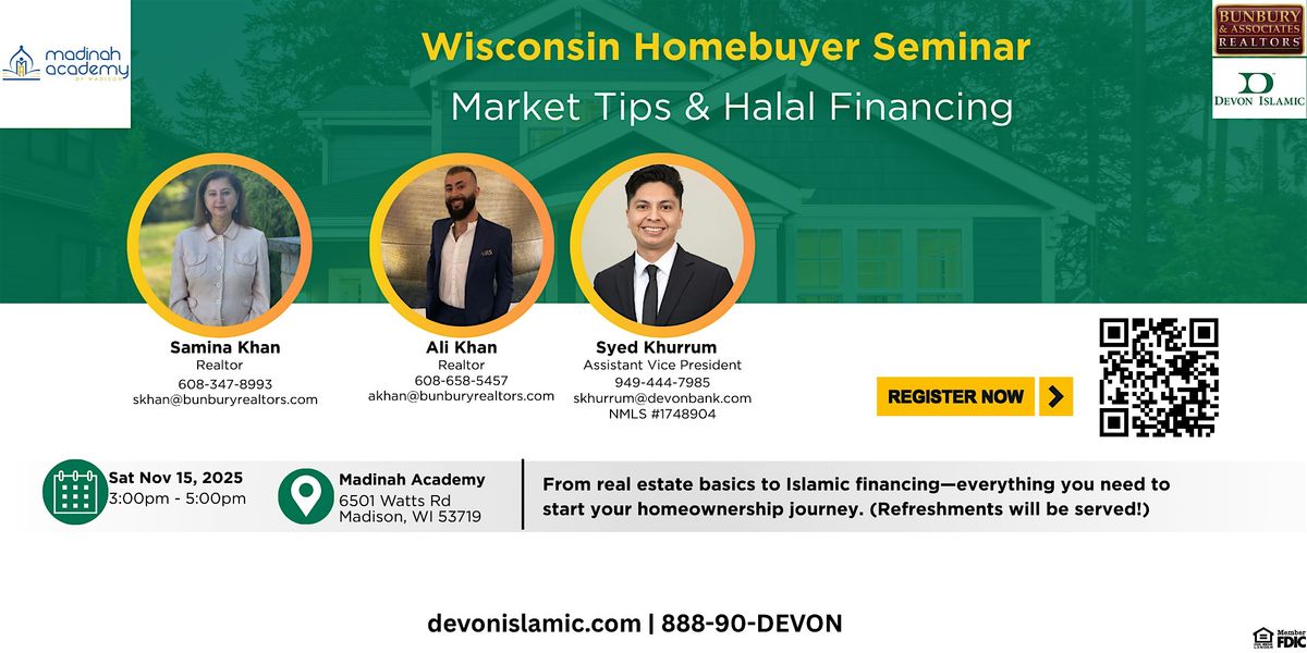 Wisconsin Homebuyer Seminar: Market Tips & Halal Financing
