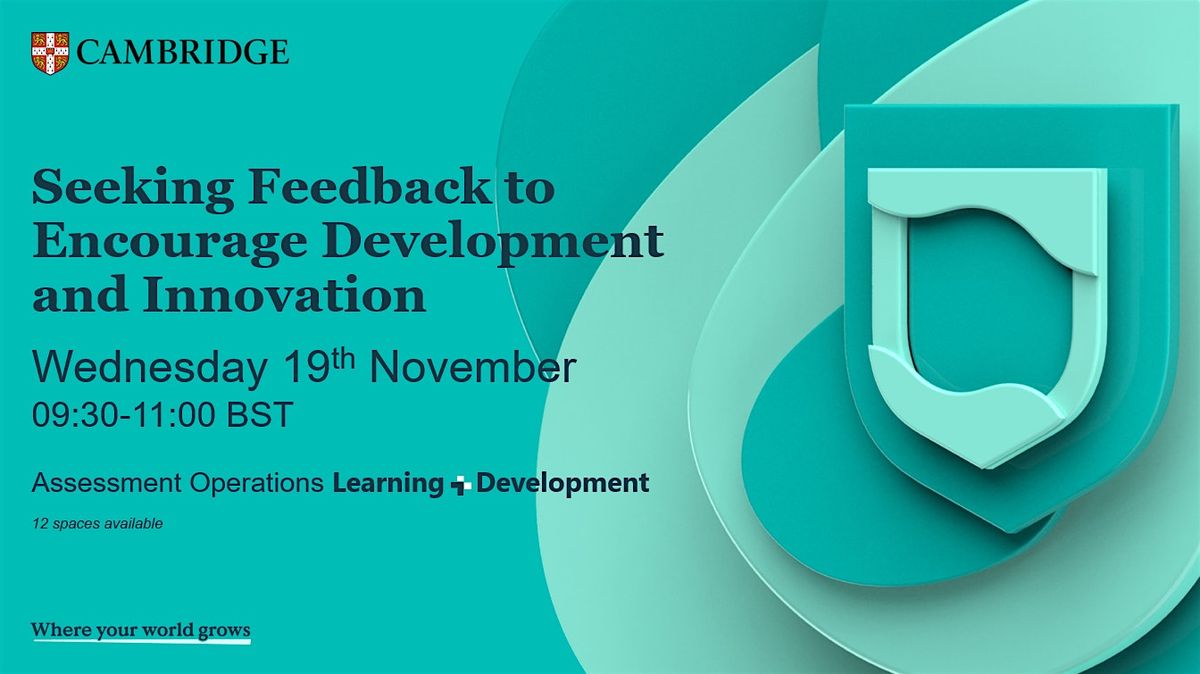 Seeking feedback to encourage development and innovation